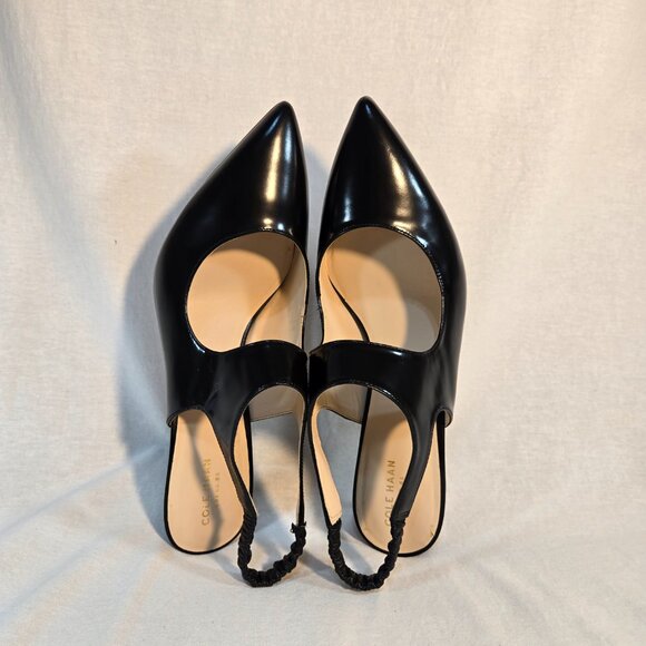 COLE HAAN Liesel Black Leather Slingback High Heel Pump Size 11B New NO Box! - Picture 5 of 16